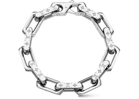 louis vuitton monogram bracelet silver|Louis Vuitton bracelet size chart.